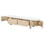 Large Oak & Marble Top TV Stand - TV's up to 85" - Gianna