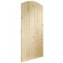 External Pine Ledged &amp; Braced Arched Top Gate - Unfinished, 1981 x 762 x 44 mm