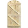 External Pine Ledged &amp; Braced Arched Top Gate - Unfinished, 1981 x 915 x 44 mm