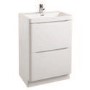 White Free Standing Bathroom Vanity Unit & Basin - W600mm