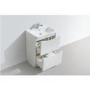 White Free Standing Bathroom Vanity Unit & Basin - W600mm