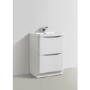 White Free Standing Bathroom Vanity Unit & Basin - W600mm
