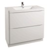 White Free Standing Bathroom Vanity Unit &amp; Basin - W900mm