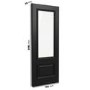 Internal Black Half-Glazed Door with Clear Bevelled Glass - 1981 x 762 x 35mm - Nelson - XL Joinery