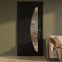 Internal Black Glazed Door with Reeded Glass - Pre-Finished - 1981 x 762 x 35mm - Salerno - XL Joinery