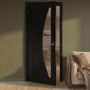 Internal Black Glazed Door with Reeded Glass - Pre-Finished - 1981 x 762 x 35mm - Salerno - XL Joinery