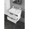 White Wall Hung Bathroom Vanity Unit &amp; Basin - 600mm Wide