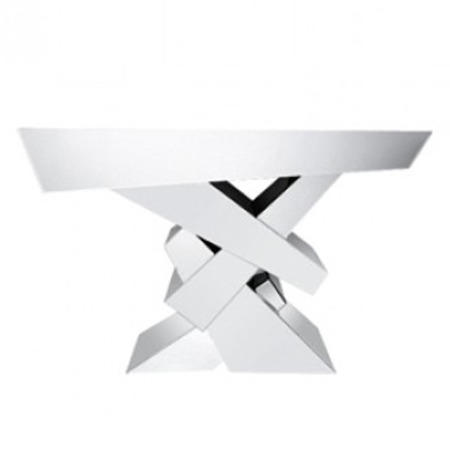 Venice Cross Feature Mirrored Console Table