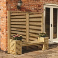 Rowlinson Garden Creations Seat Set with Planters - 183 x 201 x 67 cm