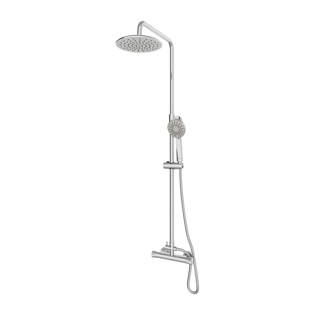 Gainsborough GDRE Thermostatic Bar Mixer Shower Set with Adjustable & Drencher Heads - Round