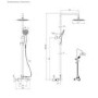 Gainsborough GDRE Thermostatic Bar Mixer Shower Set with Adjustable & Drencher Heads - Round