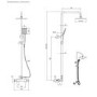 Gainsborough GDRE Thermostatic Bar Mixer Shower Set with Adjustable & Drencher Heads - Square