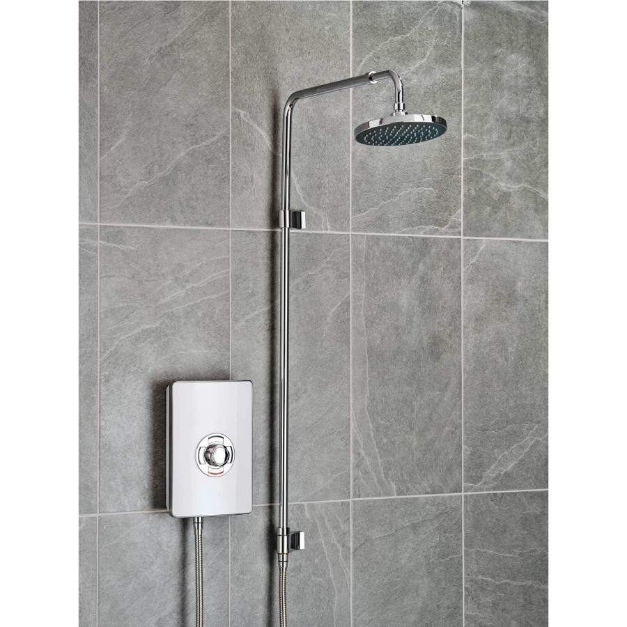 Triton 9.5kW Aspirante UNIQ&reg; Electric Shower - Gloss White Effect