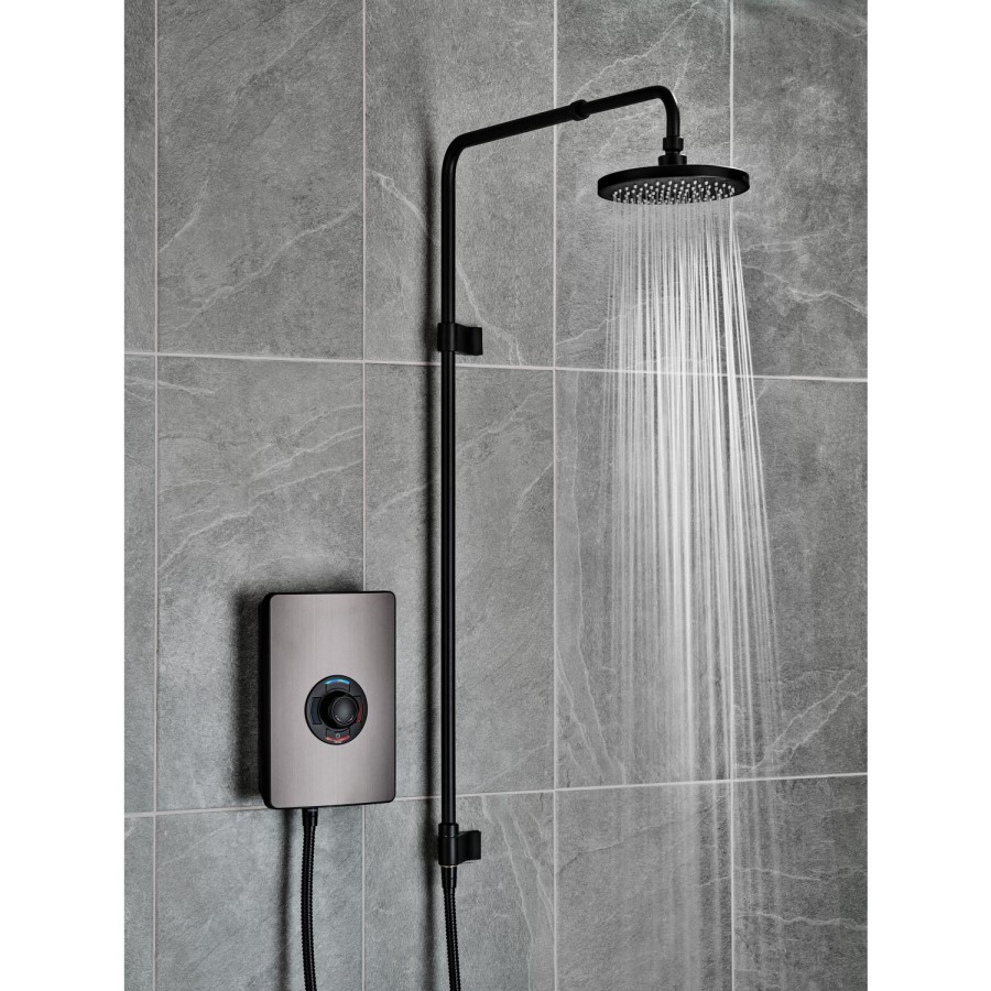 Triton 9.5kW Aspirante UNIQ&reg; Electric Shower - Dark Grey Effect