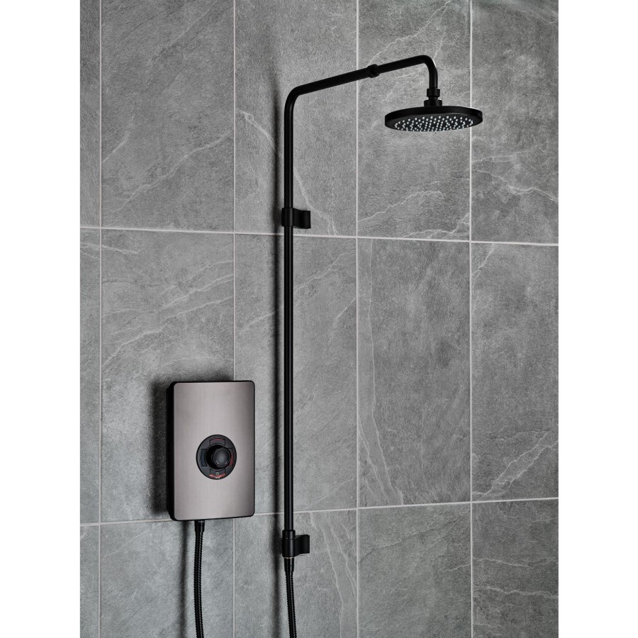 Triton 9.5kW Aspirante UNIQ&reg; Electric Shower - Dark Grey Effect