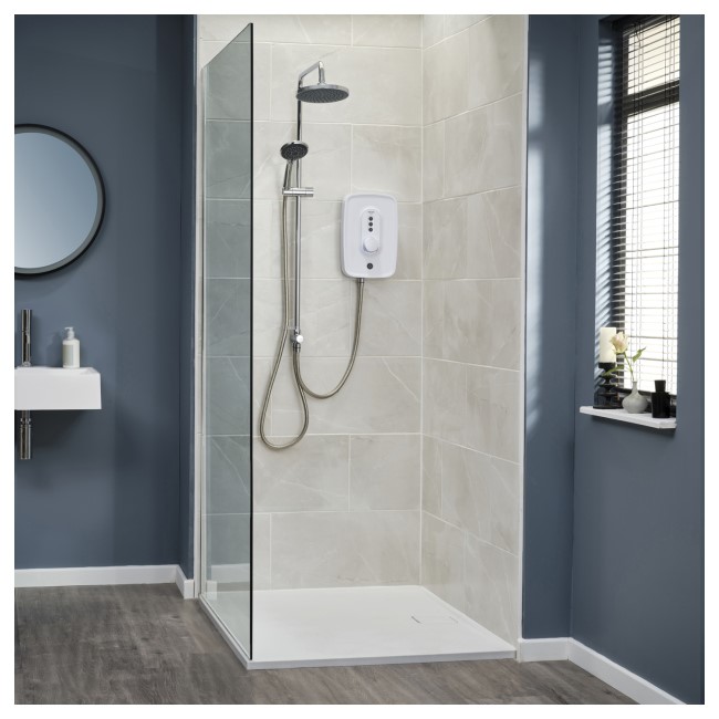 Triton Danzi Duelec 10.5kW Gloss White Electric Shower