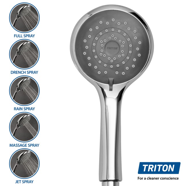 Triton Danzi Duelec 10.5kW Gloss White Electric Shower