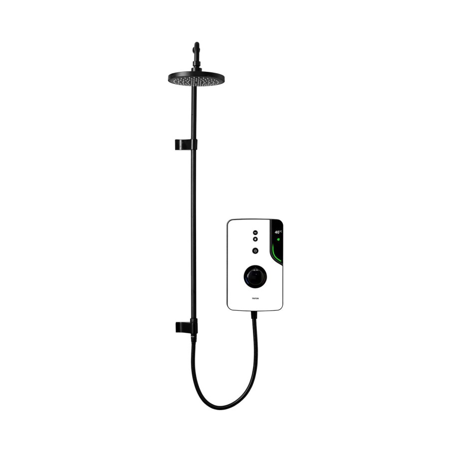Triton - ENlight Electric Shower Black 9.5kW with UNIQ&reg; White Kit
