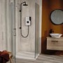 Triton - ENlight Electric Shower Black 9.5kW with UNIQ&reg; White Kit