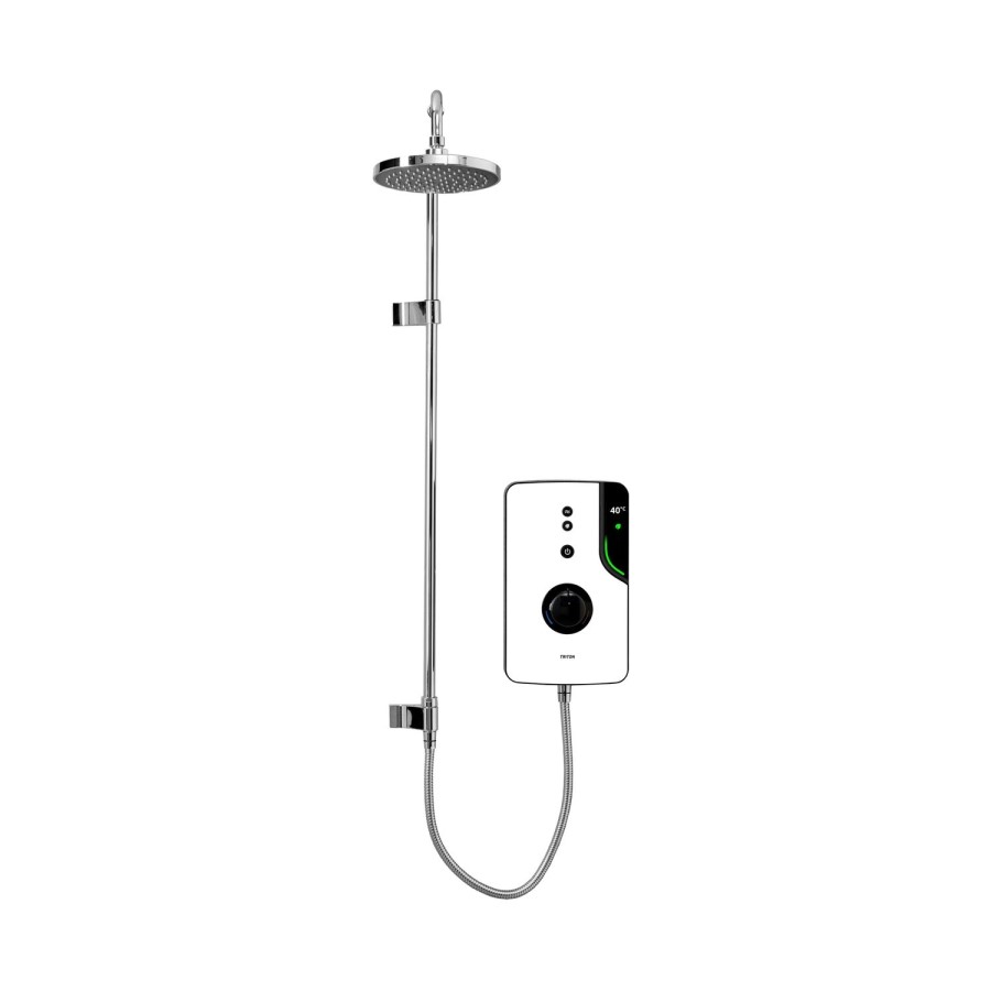 ENlight Thermostatic Electric White 9.5kW with UNIQ&reg; Chrome