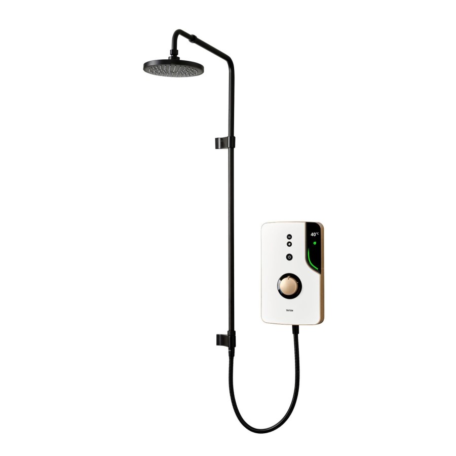 Triton - ENlight Electric Shower Brass 9.5kW with UNIQ&reg; White Kit