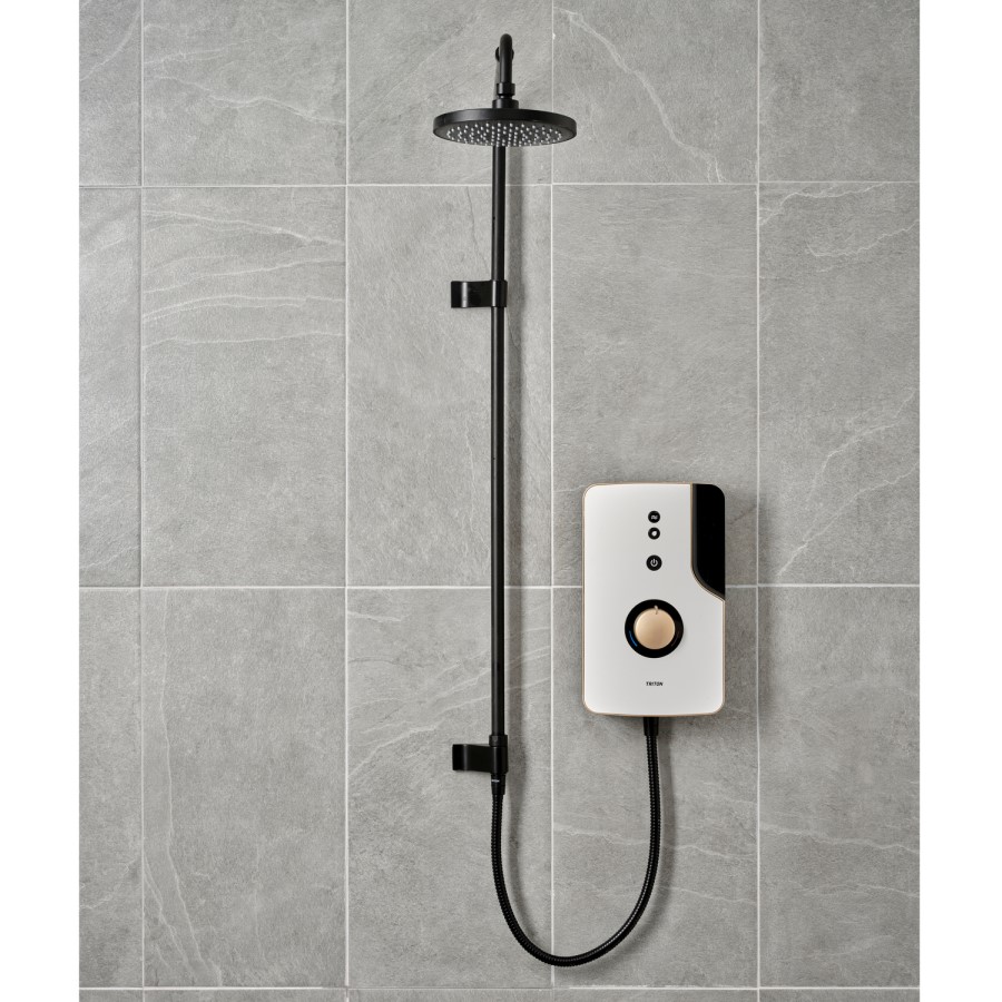 Triton - ENlight Electric Shower Brass 9.5kW with UNIQ&reg; White Kit
