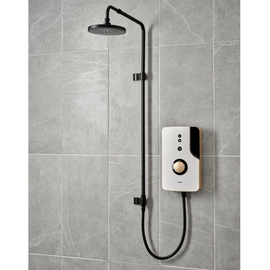 Triton - ENlight Electric Shower Brass 9.5kW with UNIQ&reg; White Kit