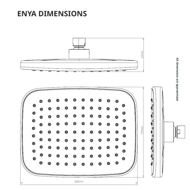 Triton ENVi 9.0KW Electric Shower With Ceiling Fed Fixed Head Kit - Chrome