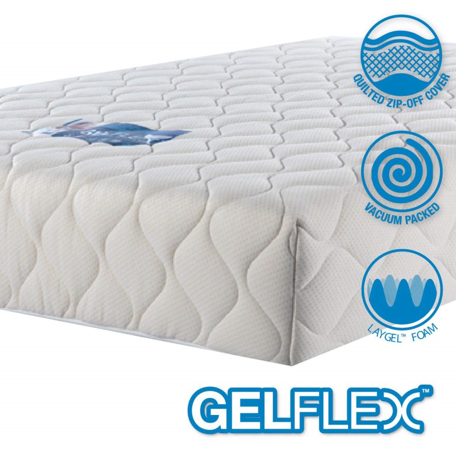 Icon Designs Concept Memory Sleep GelFlex 20 Convoluted LayGel Mattress - UK Single white