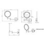 Round Black Magnifying Makeup Bathroom Mirror with Lights 200mm - Gemini
