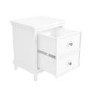 White 2 Drawer Bedside Table - Georgia