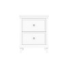 GRADE A1 - Georgia 2 Drawer Bedside Table in White