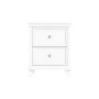 White Painted 2 Drawer Bedside Table - Georgia
