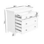 Georgia 3 Drawer Chest of Drawers in White