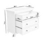 White Painted Chest of 3 Drawers - Georgia