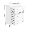 GRADE A1 - Georgia 5 Drawer Tall Chest of Drawers in White