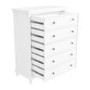 GRADE A2 - Georgia 5 Drawer Tall Chest of Drawers in White