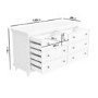 GRADE A2 - Georgia 6 Drawer Wide Chest of Drawers in White