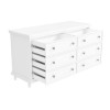 GRADE A2 - Georgia 6 Drawer Wide Chest of Drawers in White