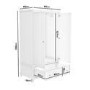 White Painted Double Wardrobe with Drawer - Georgia
