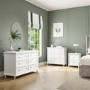 White Painted Double Wardrobe with Drawer - Georgia