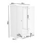 White 2-Door Double Wardrobe with Drawer - Georgia