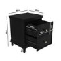 GRADE A2 - Georgia 2 Drawer Bedside Table in Black