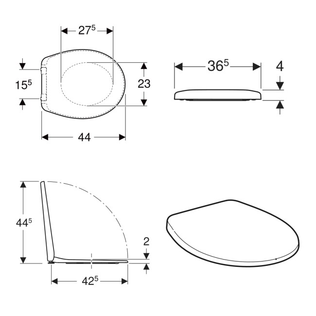 Twyford Alcona Toilet Pan Dual Flush Cistern & Seat Pack