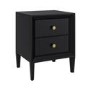 ONLY OPENED - Georgie 2 Drawer Bedside Table in Black