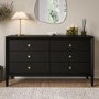 ONLY OPENED - Georgie 6 Drawer Chest In Black