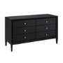 ONLY OPENED - Georgie 6 Drawer Chest In Black
