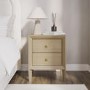 GRADE A2 - Solid Wood 2-Drawer Bedside Table - Georgie
