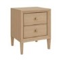 Solid Wood 2-Drawer Bedside Table - Georgie