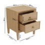 ONLY OPENED - Solid Wood 2-Drawer Bedside Table - Georgie